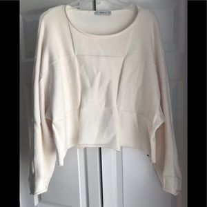 ZARA KNIT oversized white sweater